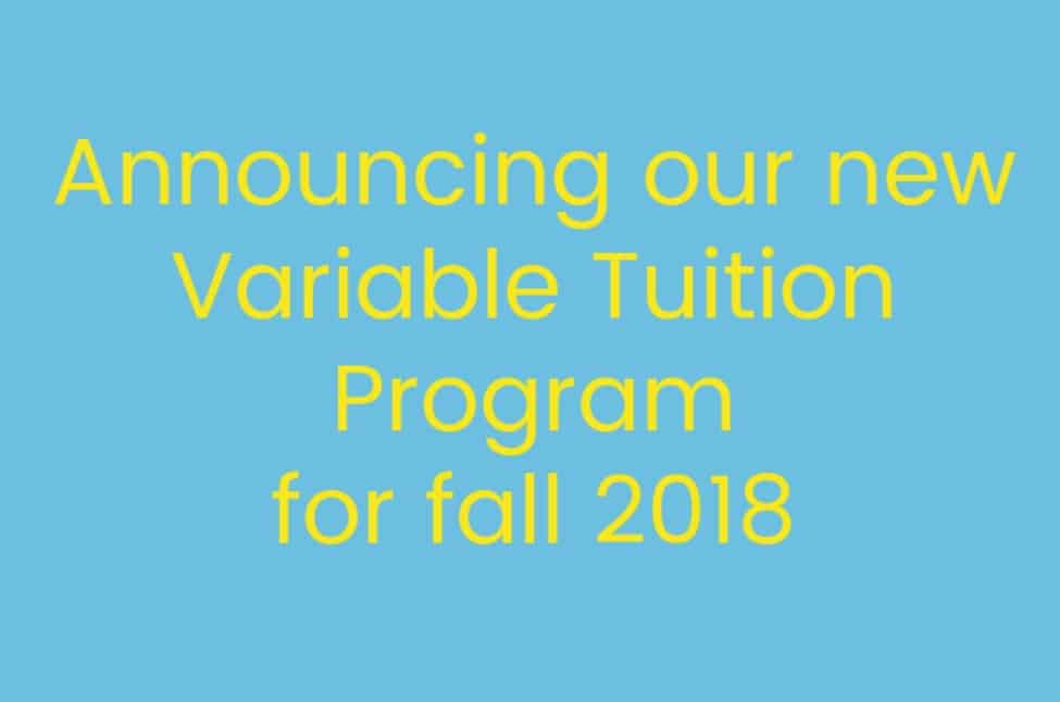 variable tuition announcement