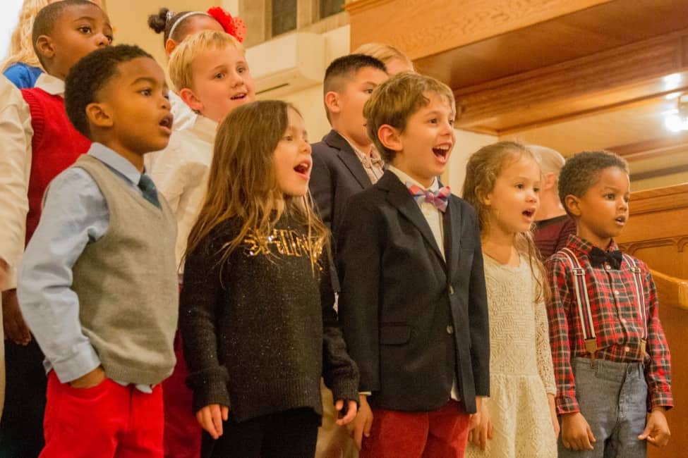 children singing