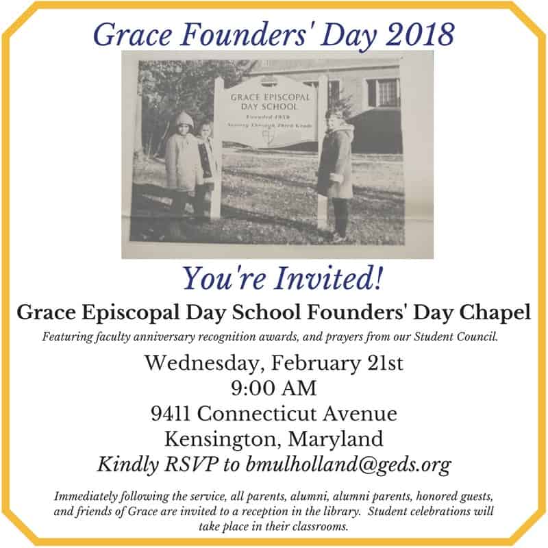 Founders' Day Invitation 2018