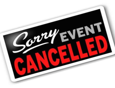 sorry event cancelled