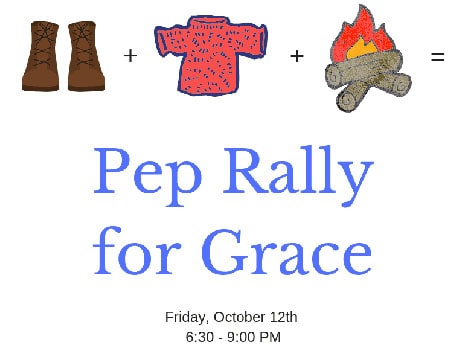 Pep Rally for Grace Ad