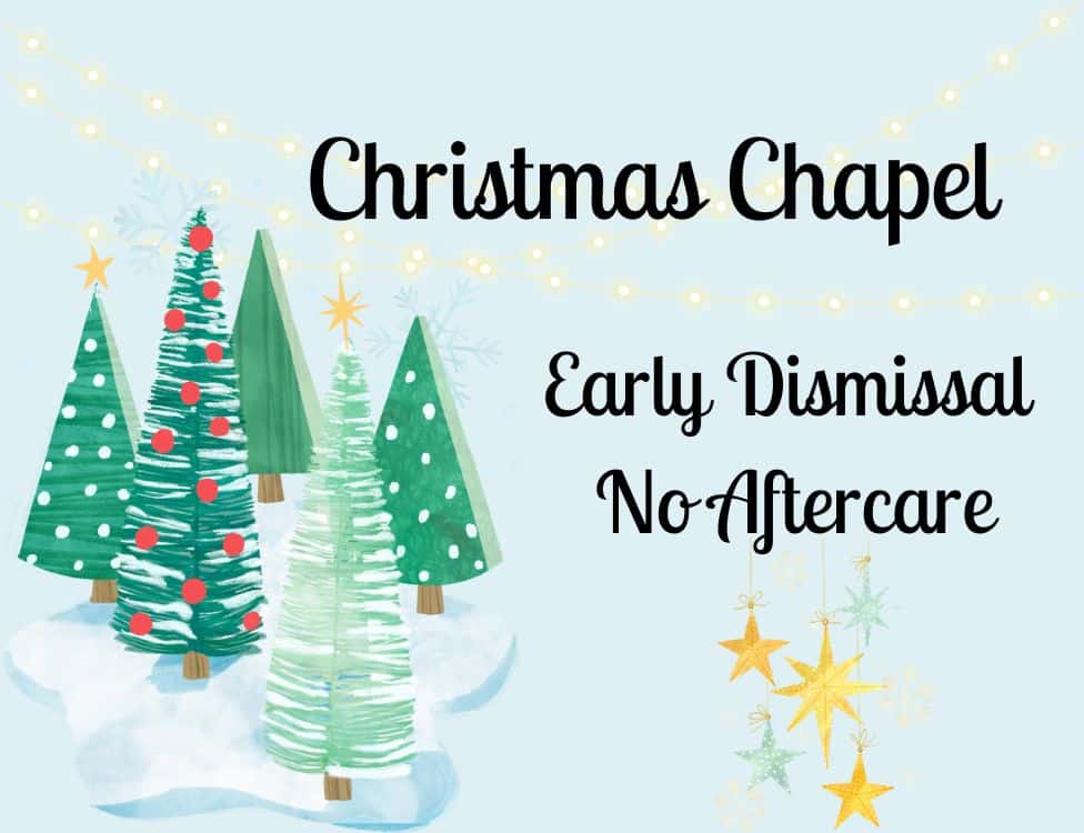 Christmas Chapel event, no aftercare