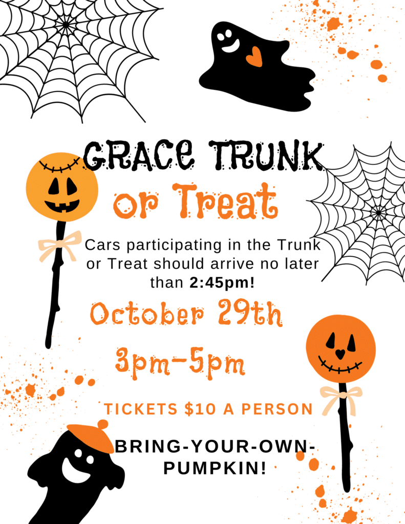 Orange Black Playful Illustrative Ghost And Candy Trick Or Treat Halloween Party Invitation Flyer